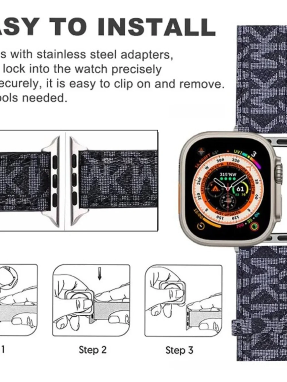 Apple Watch Band 38/40/41mm -Small- Series 1-11 / SE / Ultra - Luxury Strap -